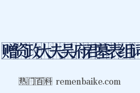 赠资政大夫吴府君墓表组词是什么意思的图片